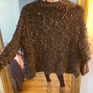 POL Oversized Black Pulled Sweater